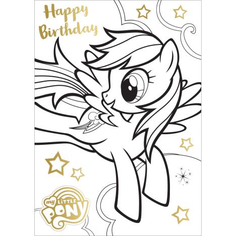 My Little Pony Colour In Birthday Card with Poster £2.69
